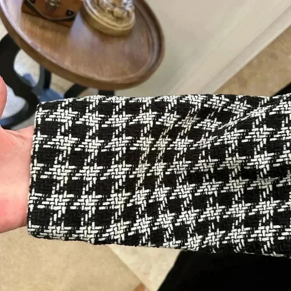 Chico's Black and White Houndstooth Coat - Picture 4 of 9